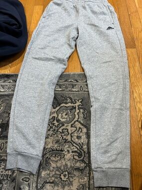 adidas Kids Light Gray Fleece Joggers